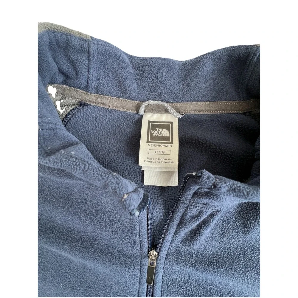 VTG The North Face Jacket‎ Men's Sz XL Navy Polartec 1/4 Zip Fleece Pullover
